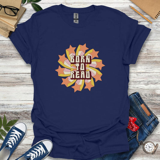 Born To Read 70s Retro Style Graphic T-Shirt